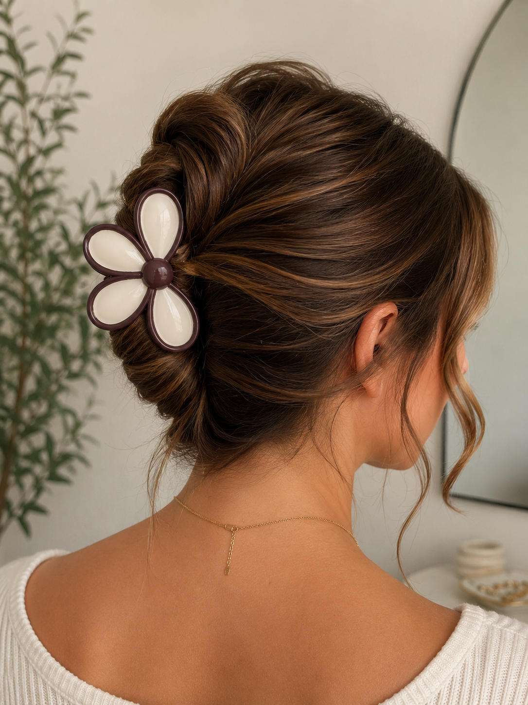 Flower Hair Claw Clip