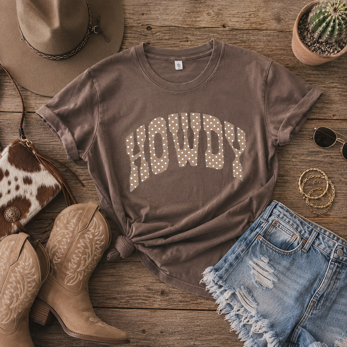 HOWDY Polka Dot Graphic Tee