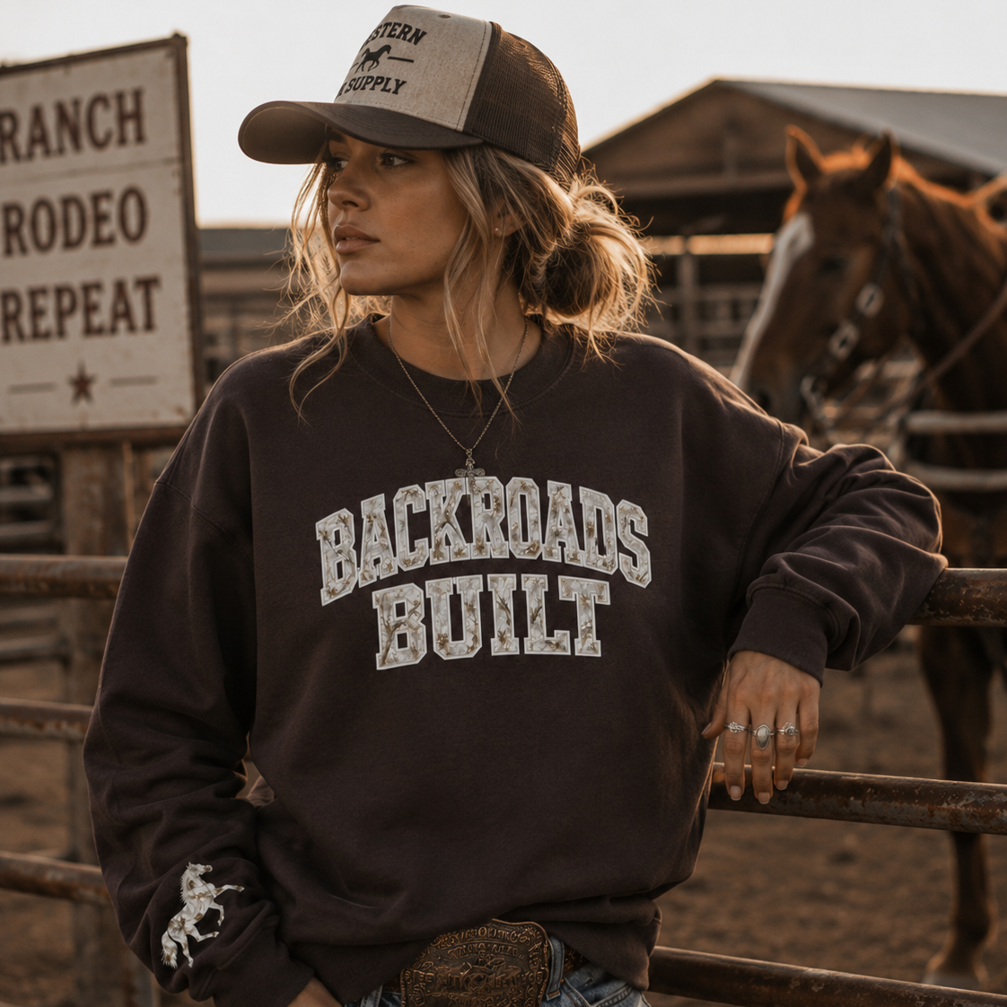 Backroads Built Graphic Crewneck