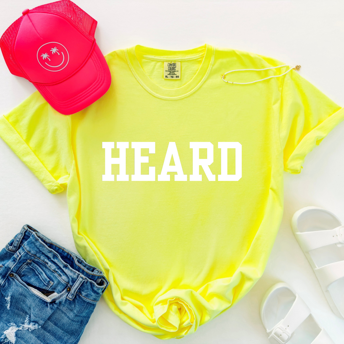 HEARD Graphic Tee - Neon Lemon (Pre order Item)