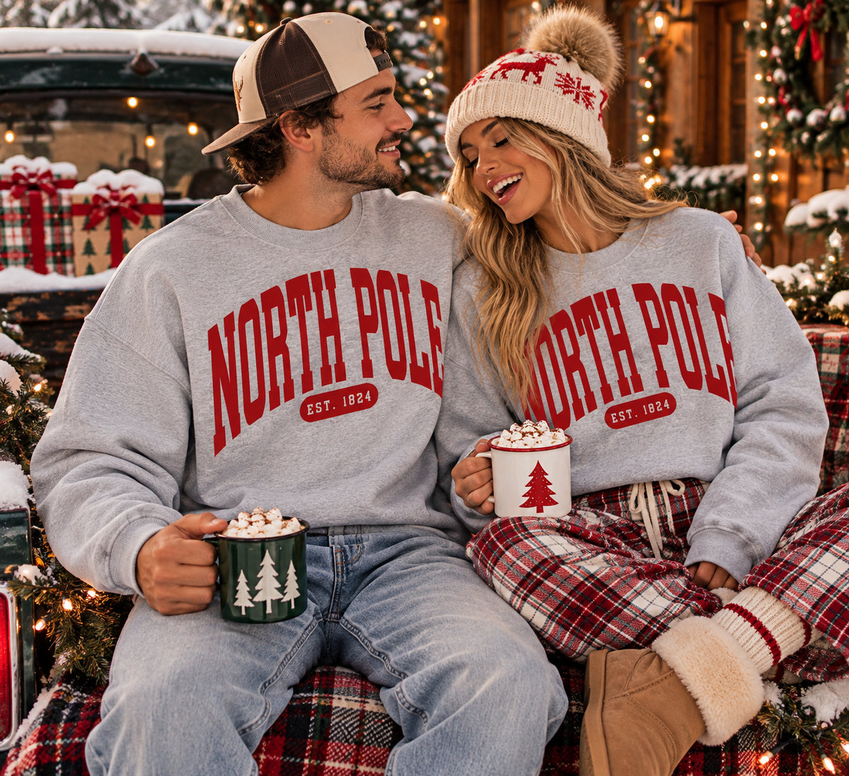 North Pole Social Club Graphic Crewneck