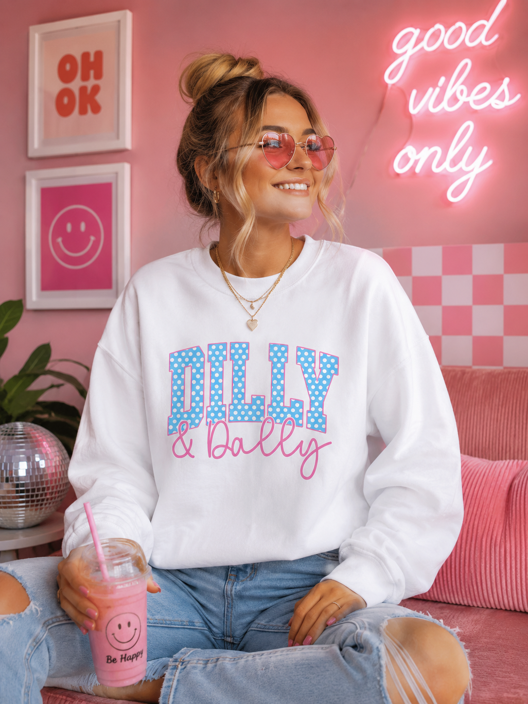 Dilly Dally Social Club Graphic Crewneck