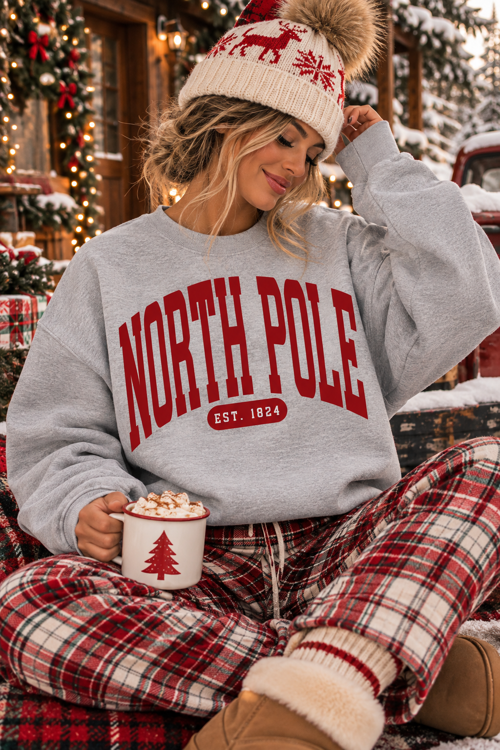 North Pole Social Club Graphic Crewneck