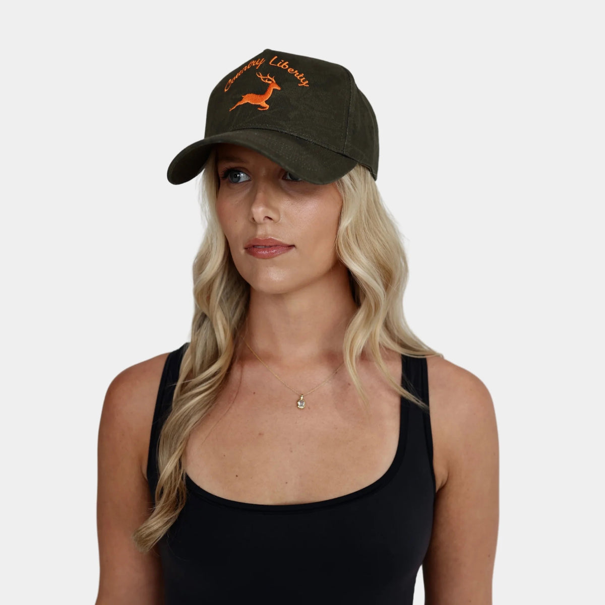 Country Liberty Solid Full Camo Deer Hat