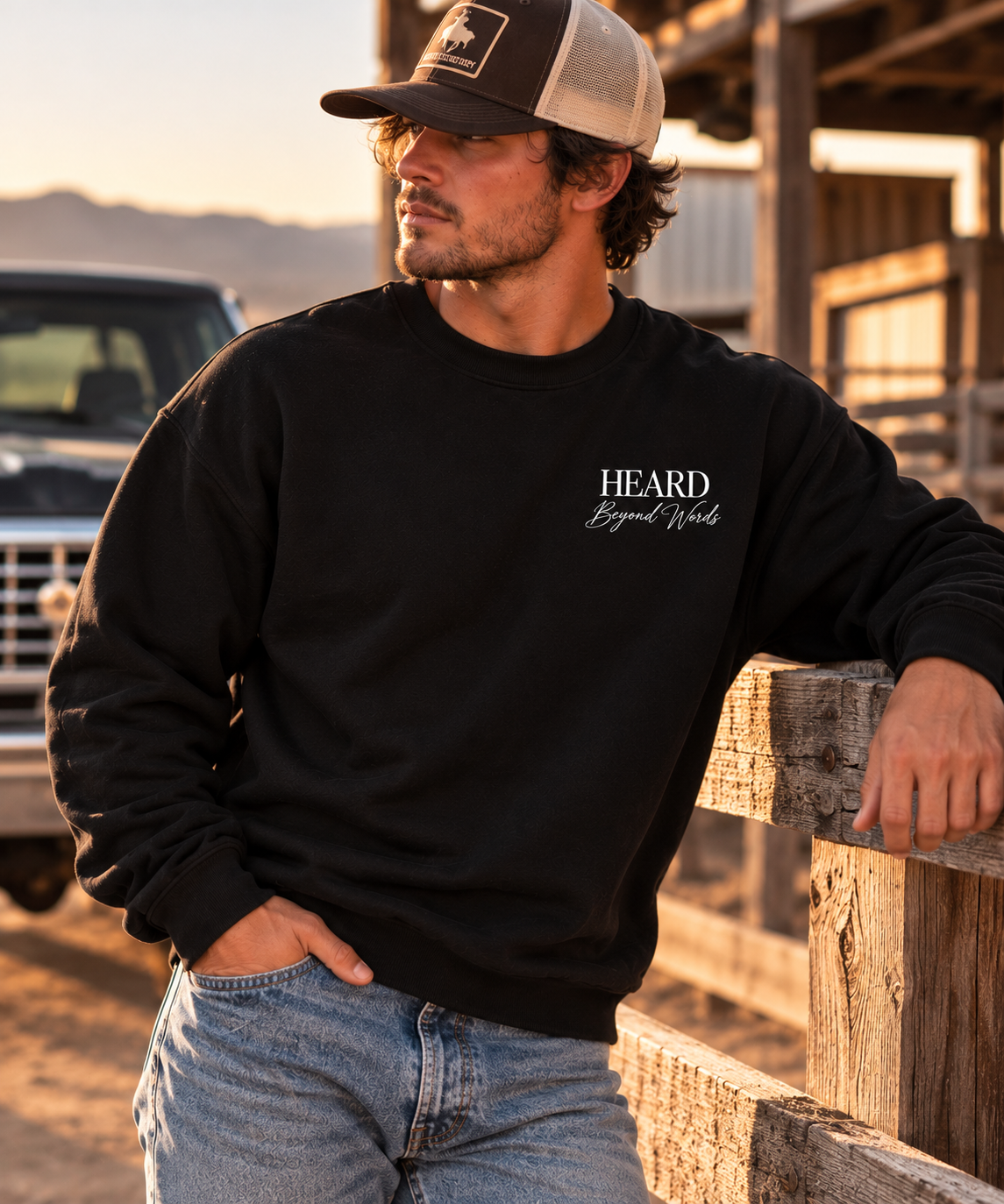 All Minds Welcome Graphic Crewneck - Black