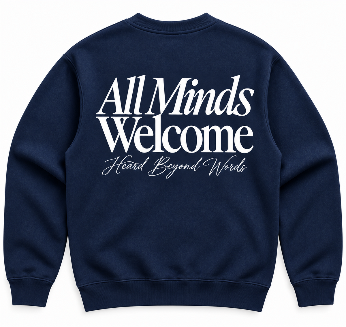 All Minds Welcome Graphic Crewneck - Navy Blue