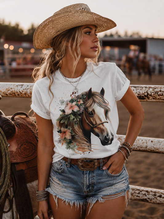 Wild Bloom Stallion Graphic Tee