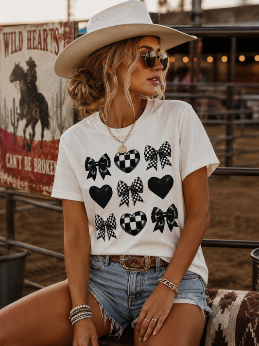Checkered Love Graphic Tee