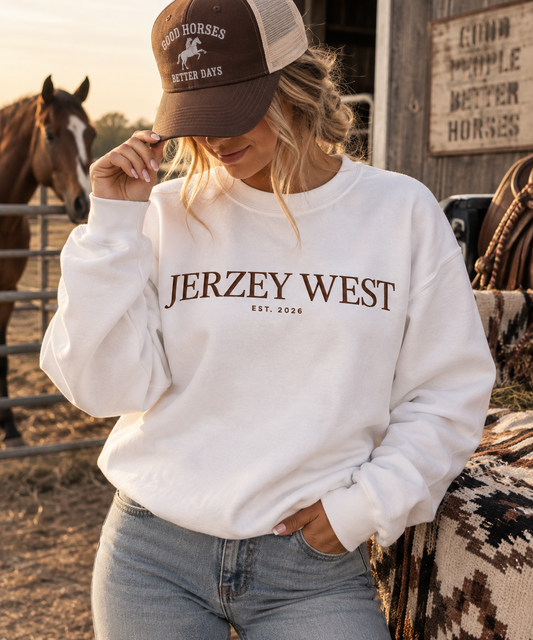 Jerzey West Graphic Crewneck - White